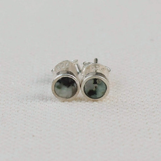 Earrings in Light Blue Lake Stone