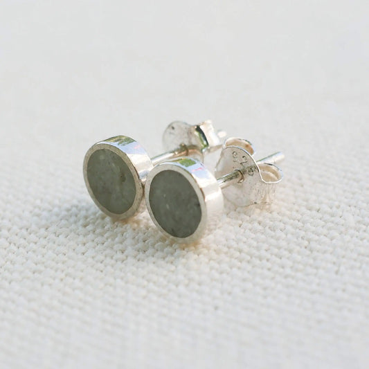 Earrings in Beige Lake Stone from Valposchiavo
