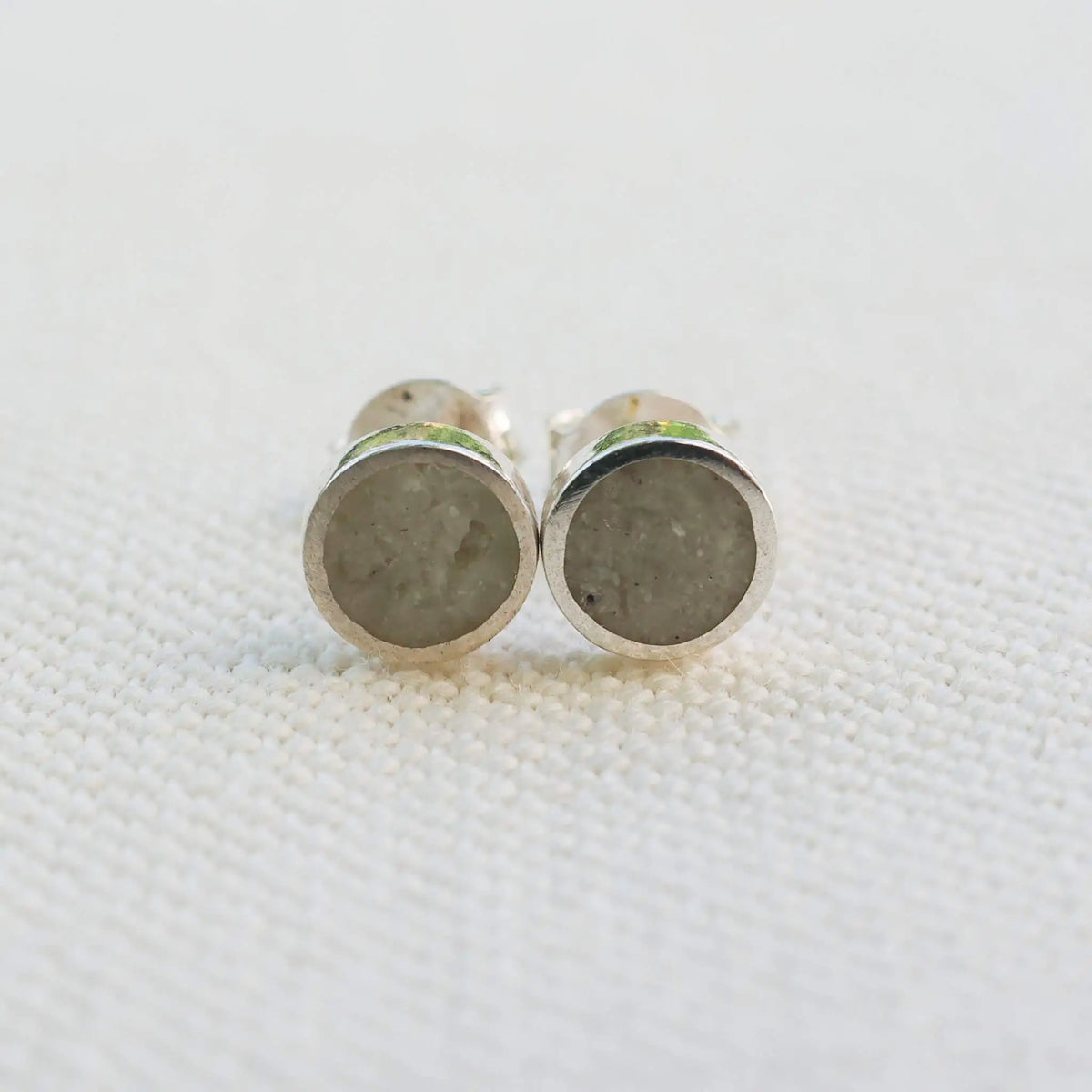 Earrings in Beige Lake Stone from Valposchiavo