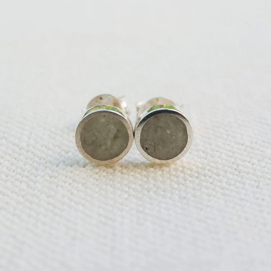 Earrings in Beige Lake Stone from Valposchiavo