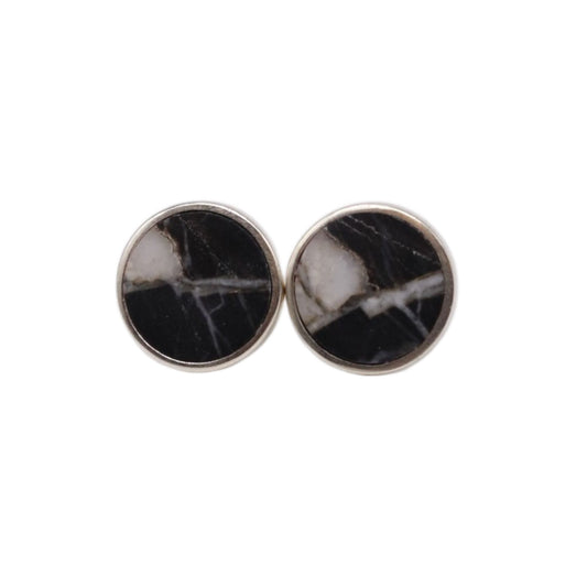 Ohrringe aus dunklem Seestein aus der Valposchiavo
