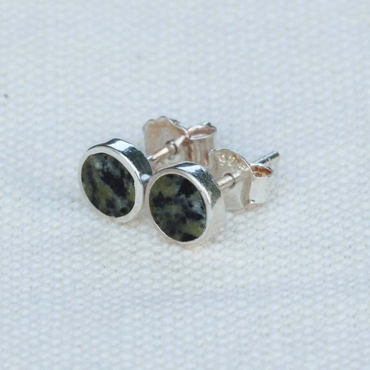 Earrings in Moss Green Lake Stone