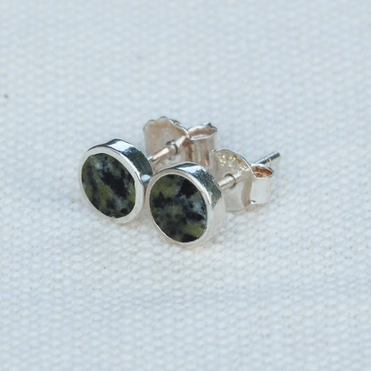Earrings in Moss Green Lake Stone