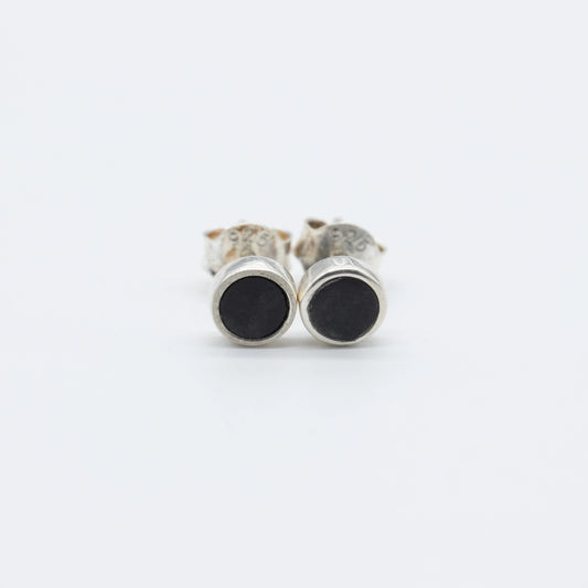 Earrings in Black Serpentine from Valposchiavo