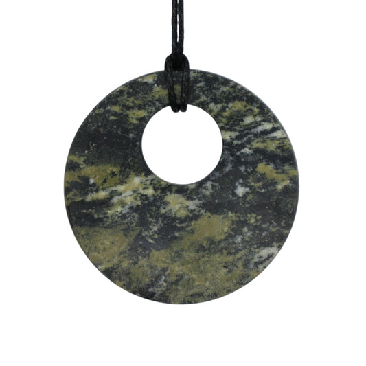 Minimalist Pendant in Moss Green Lake Stone