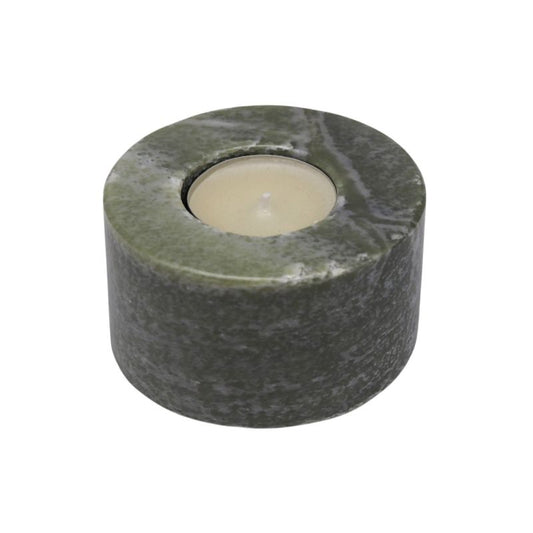 Dark Nephrite Jade Candle Holder