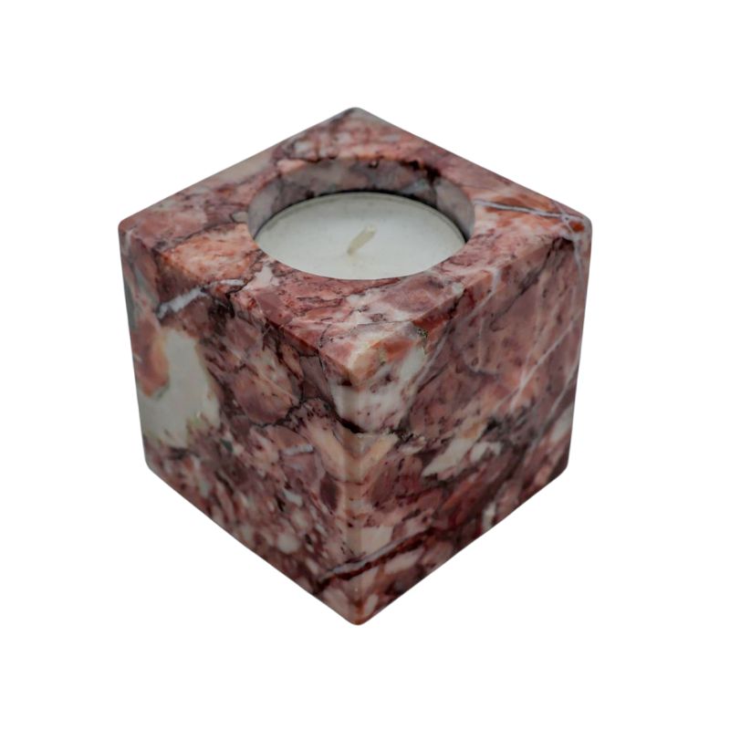Sassalbo Marble Cubic Candle Holder