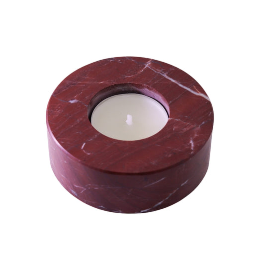 Dark Sassalbo Marble Candle Holder