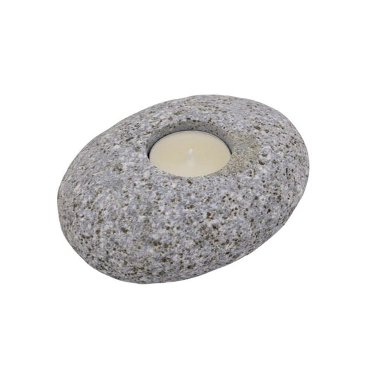 Candle Holder Made of Gray Palü Granite