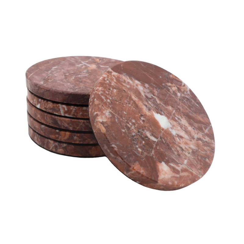 Sassalbo Red Marble Coasters